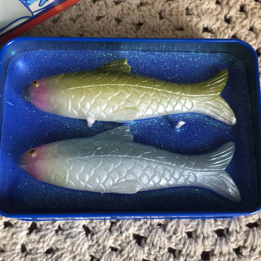 Mediterranean Olive Oil Scented SARDINE Candle Tin Home Accent Decor